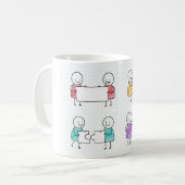 Stickman Stickman Ensemble de Mug Café (Devant gauche)