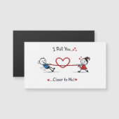 Stickman touwtrekken van liefde (Voorkant / Achterkant)