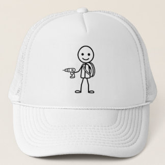 Stickmen At Work - De elektricien Trucker Pet