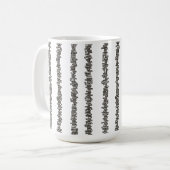 Sticks And Stones-Zwart En Wit Modern Koffiemok (Voorkant links)
