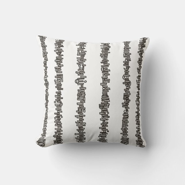 Sticks And Stones-Zwart En Wit Modern  Kussen (Voorkant)