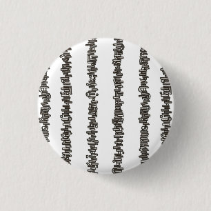 Sticks And Stones-Zwart En Wit Moderne Strepen Ronde Button 3,2 Cm