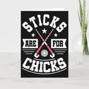 Sticks zijn voor meiden - Veldhockeyspeler Hockey Kaart
