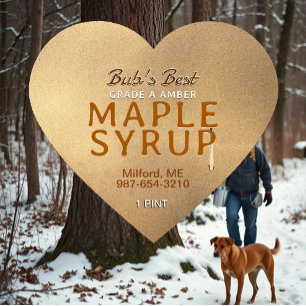 Sticky drige Étiquette de Grunge MAPLE SYRUP sur l