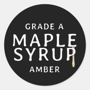 Sticky drip Grunge Label AMBER grade MAPLE SYRUP