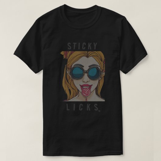 STICKY LICKS LOLLIPOP Tee T-shirt (Design voorkant)