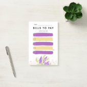 Sticky Note BILLS TO PAY Check box Purple Lavender (Kantoor)