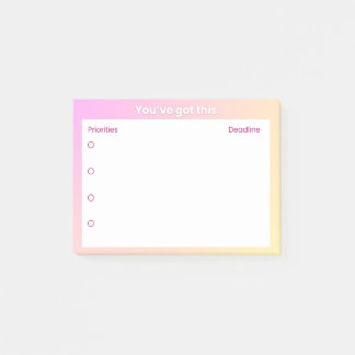 Sticky Note Planner – Prioriteiten & Deadline Lay-