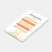 Sticky Note REMINDERS Check Box  Yellow Daisy (Schuin)