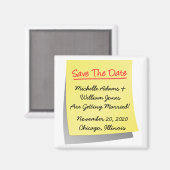 Sticky Note Save the Date Magnet Magneet (Voorkant / Achterkant)
