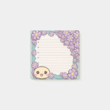  Sticky Note Sjabloon met Botanical