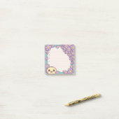 Sticky Note Sjabloon met Botanical (Op bureau)
