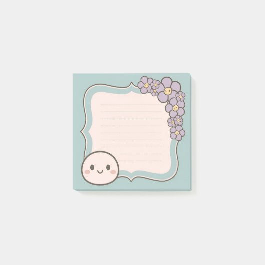  Sticky Note Sjabloon met Floral (Voorkant)