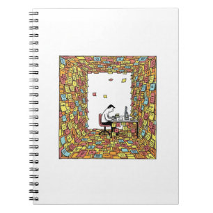 Sticky Notes – Overweldigd Kantoor Art Notitieboek