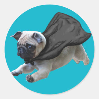 Sticky Pugs Ronde Sticker