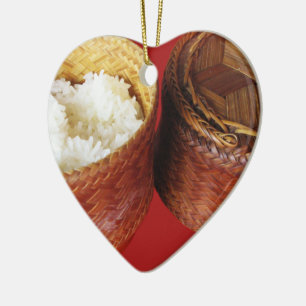 Sticky Rice [Khao Niao] Thai Lao Food Keramisch Ornament