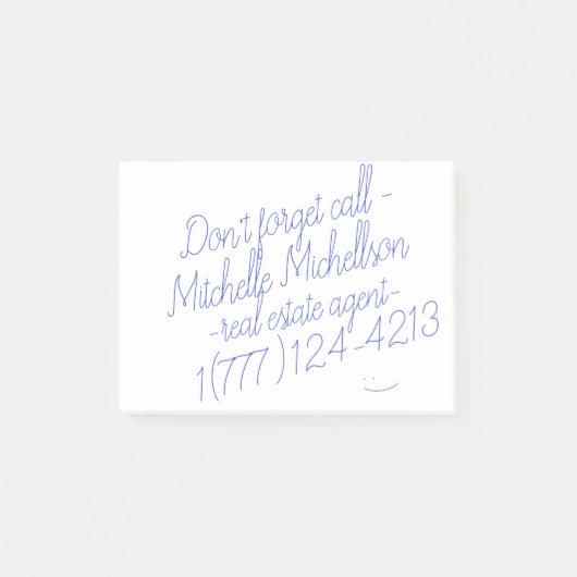 Sticky Scribble Visitekaartje Post-it® Notes (Voorkant)
