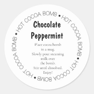 Sticule d'instruction de bombe de cacao, étiquette