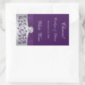 Sticule Étiquette Monogram Purple, Silver Floral (Sac)