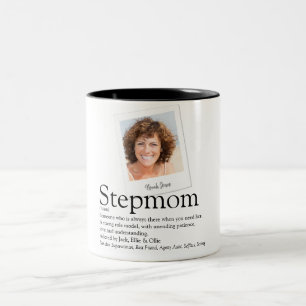 Stiefmoeder Bonus Moeder Definitie Foto Tweekleurige Koffiemok