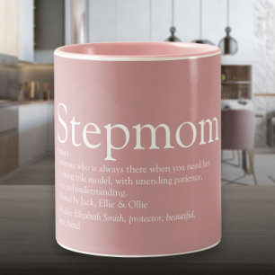 Stiefmoeder Definitie Stof Roze Roze Tweekleurige Koffiemok