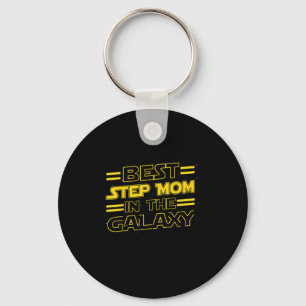 Stiefmoeder in het heelal Funny Moederdag cadeau v Sleutelhanger