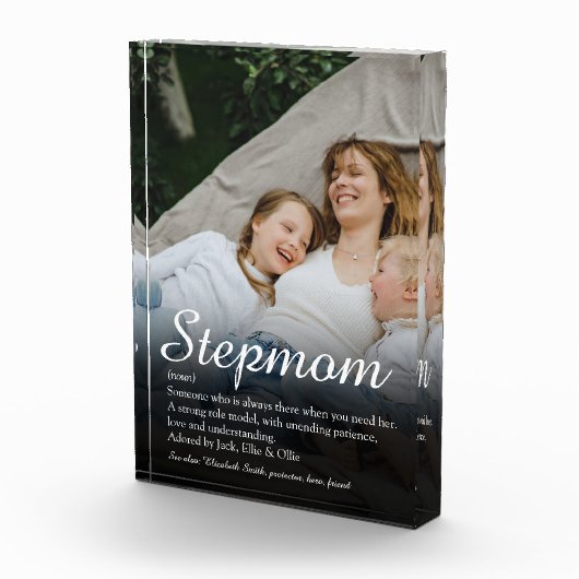 Stiefmoeder Modern Elegaant Schrift Fotoblokken (Rechts)