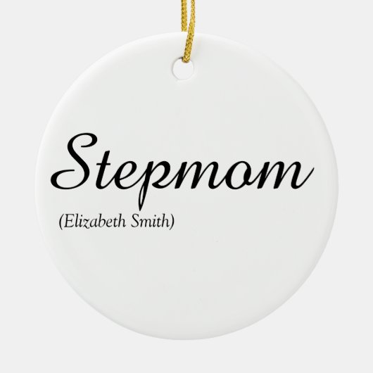 Stiefmoeder Modern Elegant Script  Keramisch Ornament (Voorkant)