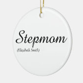 Stiefmoeder Modern Elegant Script  Keramisch Ornament (Links)
