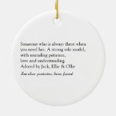 Stiefmoeder Modern Elegant Script  Keramisch Ornament (Achterkant)
