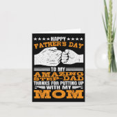 Stiefvader Bedankt dat je het met mijn moeder hebt Kaart (Voorkant)