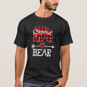Stiefvader Beer Kerst Pyjama Rode Geruite Buffalo T-shirt