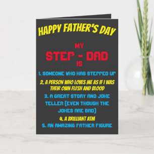 Stiefvader citaat Vaderdag Kaart
