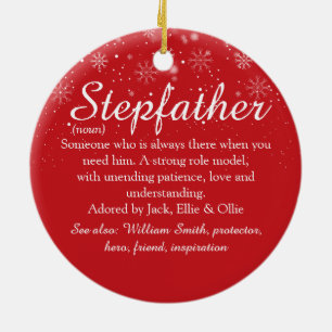Stiefvader Definisie Prettig Kerstfeest Keramisch Ornament