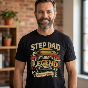 Stiefvader door toeval Legende door keuze Retro T-shirt