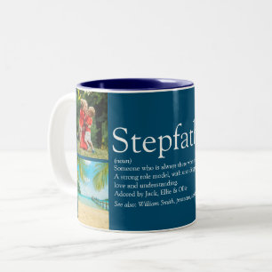 Stiefvader, stiefpapa Definitie 4 Foto Blauwe Fun Tweekleurige Koffiemok