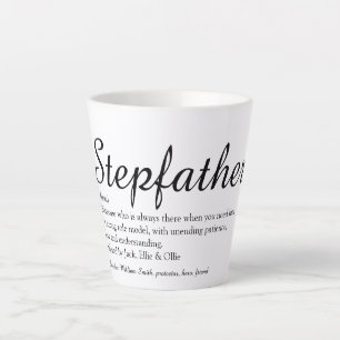 Stiefvader, Stiefpapa Definitie Chic Script Leuk Latte Mok