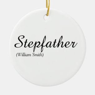 Stiefvader, stiefpapa definitie Elegant Schrift Keramisch Ornament