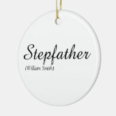 Stiefvader, stiefpapa definitie Elegant Schrift Keramisch Ornament (Links)