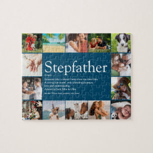 Stiefvader, Stieppapa Definitie 14 Foto Blauw Legpuzzel