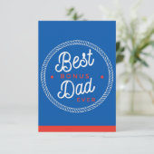 Stiefvader Vaderdag Kaarten Blauw (Staand voorkant)