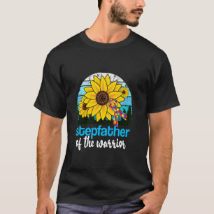 Stiefvader Van De Krijger Autisme Papa Zonnebloem T-shirt