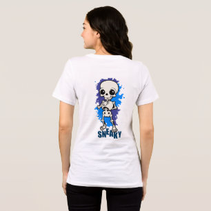 Stiekem Lief Skelet Dames Halloween T-Shirt S