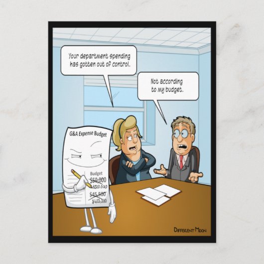 Stiekeme begroting grappige ansichtkaart briefkaart (Voorkant)