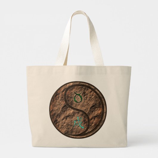 Stier & Aarde Hond Grote Tote Bag (Achterkant)