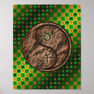 Stier & Aarde Paard Poster