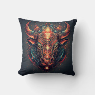 Stier Abstract Geometrisch Ontwerp Kussen