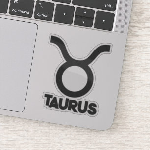 Stier Bold Zodiac Teken Horoscoop Aangepaste Tekst Sticker