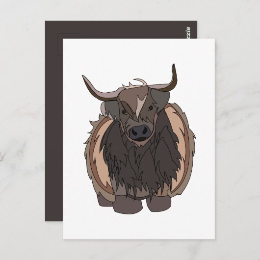 stier briefkaart (Voorkant / Achterkant)