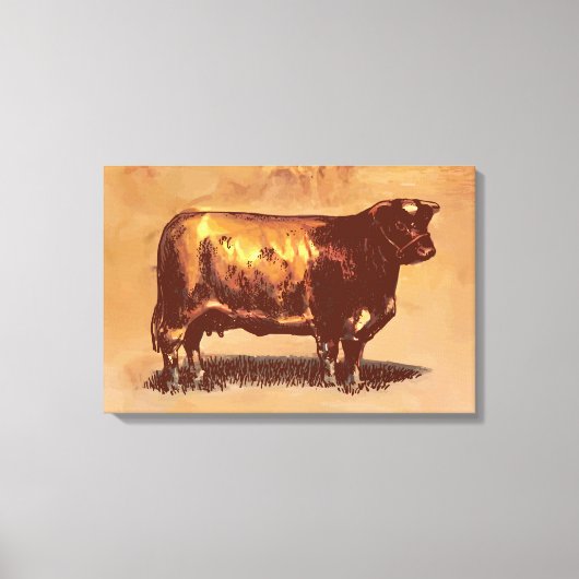 stier canvas afdruk (Voorkant)
